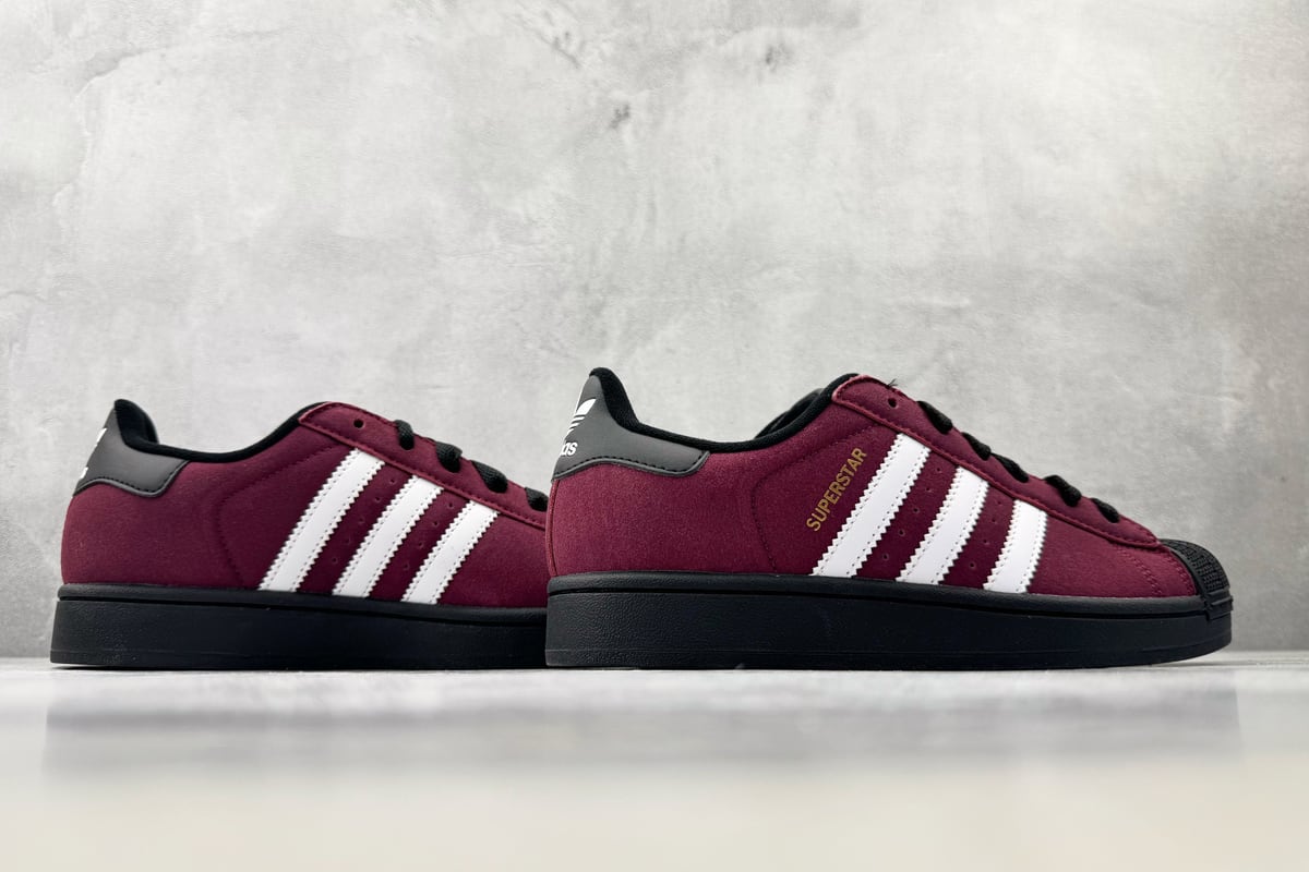 阿迪达斯 Adidas originals SUPERSTAR 2 酱红白黑 鞋底实拍图