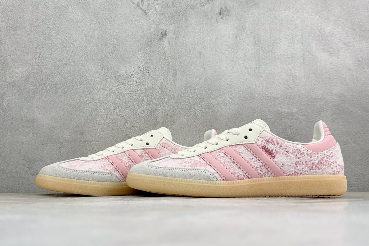 阿迪达斯 Adidas Original Samba OG 复古桑巴板鞋 白粉 鞋跟实拍图