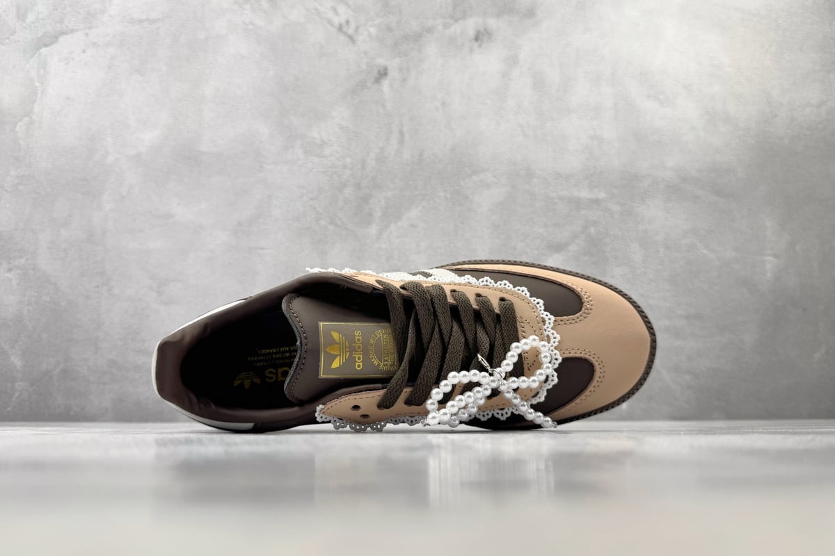 阿迪达斯 Adidas originals SAMBA OG 棕白橙 背面实拍图