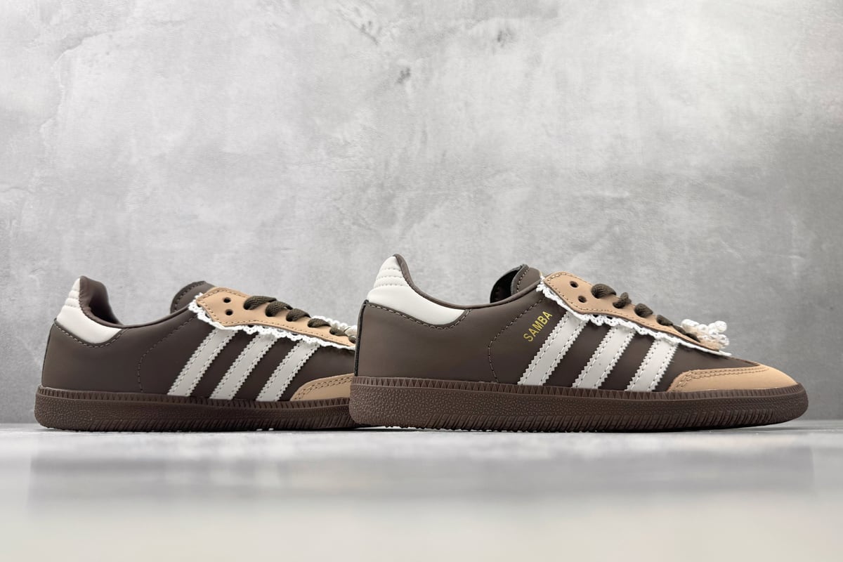 阿迪达斯 Adidas originals SAMBA OG 棕白橙 鞋底实拍图