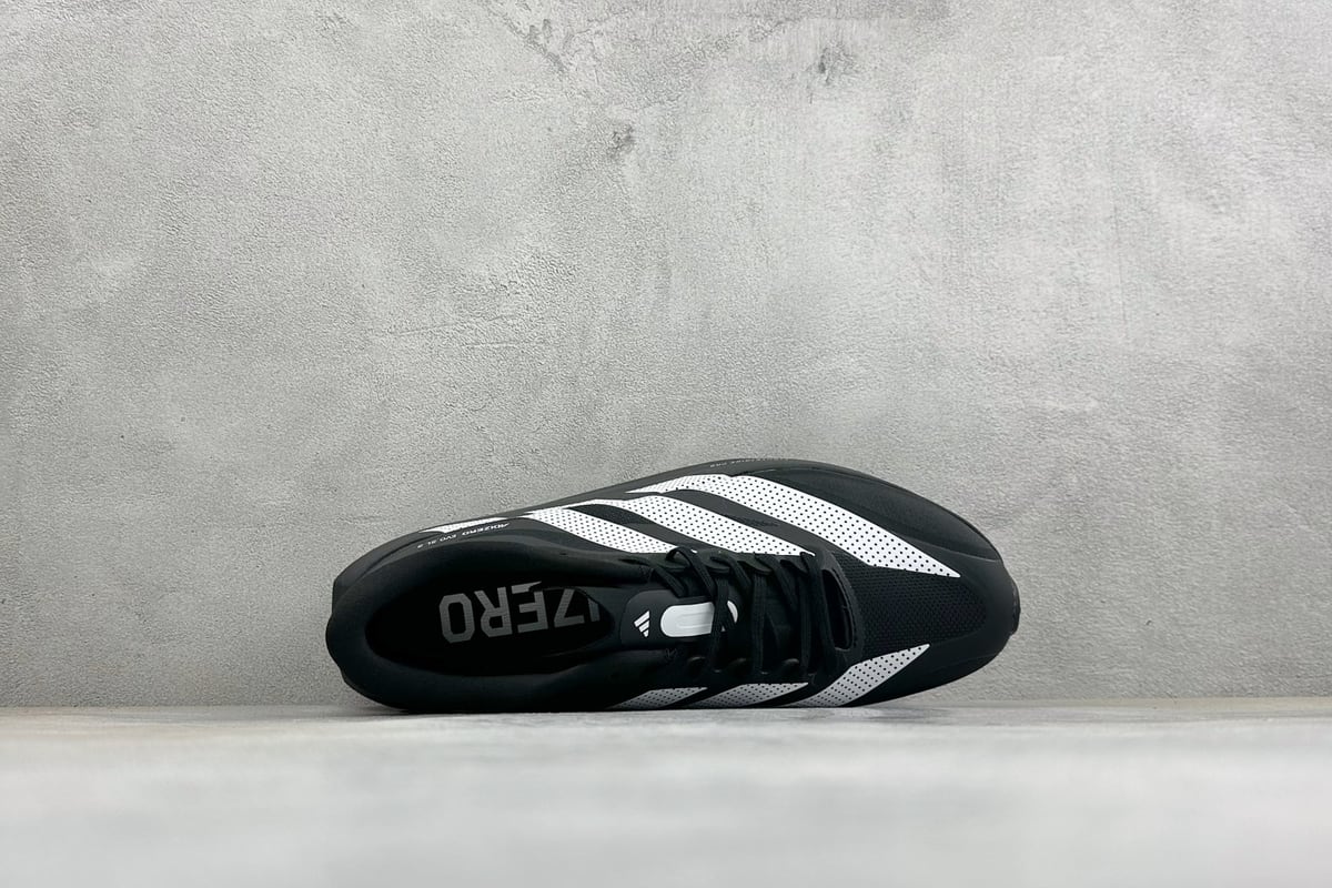 阿迪达斯 Adidas ADIZERO EVO SL 2 阿迪超轻透气缓震跑鞋 黑白 背面实拍图