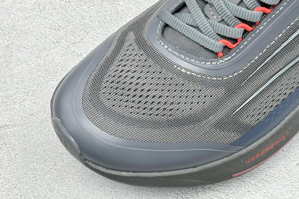 阿迪达斯 Adidas HyperBoost LITE 全新爆米白花透气缓震跑步鞋 鞋标实拍图