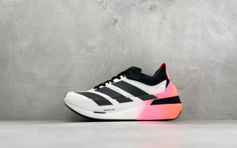 阿迪达斯Adidas Adizero DROPSET ELITE 阿迪超轻透气缓震跑鞋黑白纯原版本 货号：LA6212