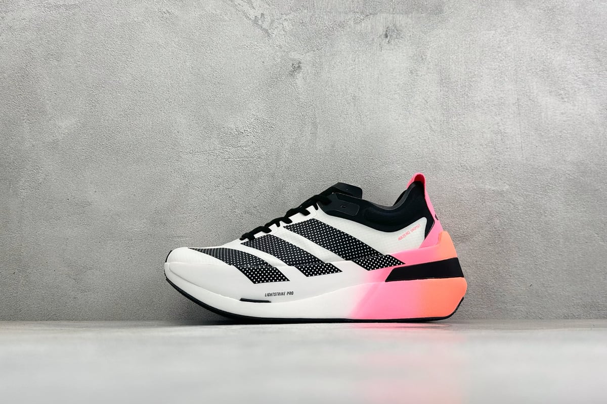 阿迪达斯 Adidas Adizero DROPSET ELITE 黑白 正面实拍图