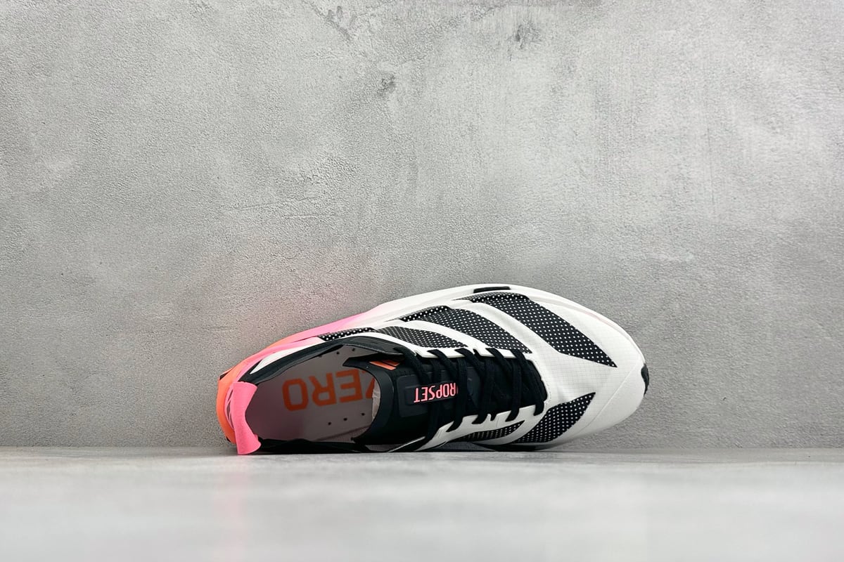 阿迪达斯 Adidas Adizero DROPSET ELITE 黑白 背面实拍图