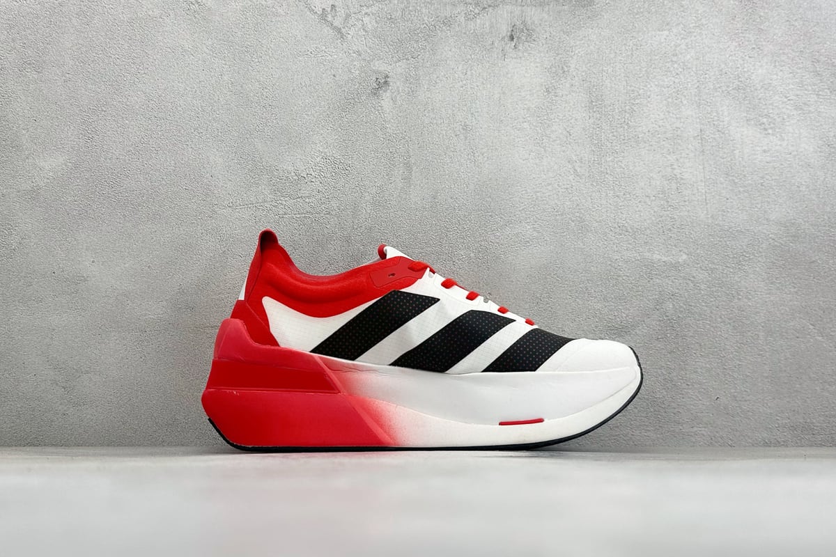 阿迪达斯 Adidas Adizero DROPSET ELITE 白红 侧面实拍图