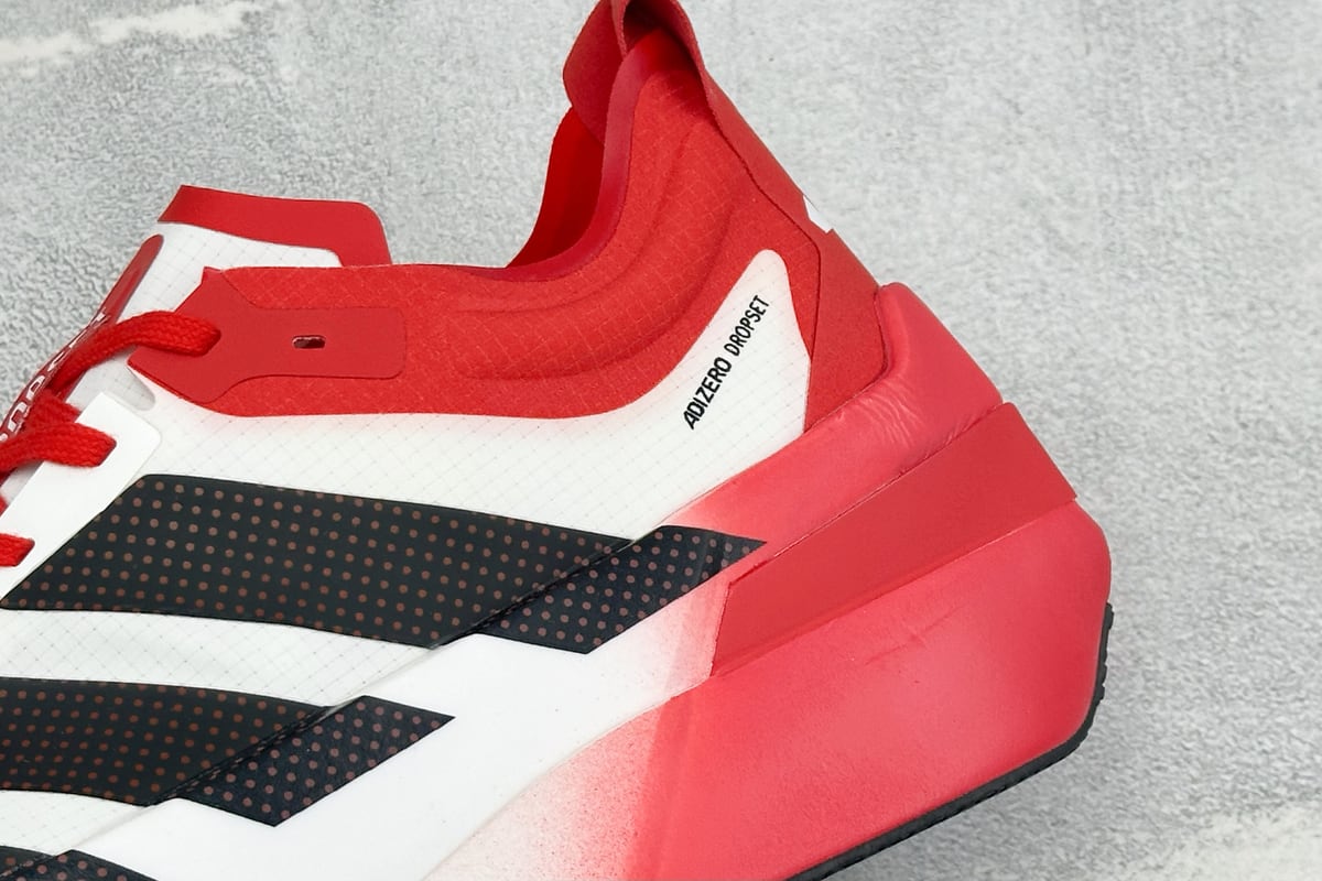 阿迪达斯 Adidas Adizero DROPSET ELITE 白红 细节实拍图