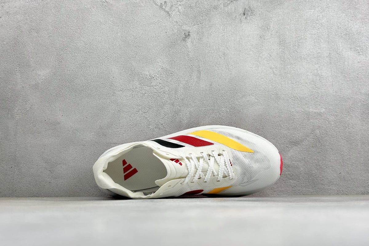 阿迪达斯 Adidas ZYRION PRO 舒适贴合防滑耐磨透气回弹跑步鞋 白红黄 背面实拍图
