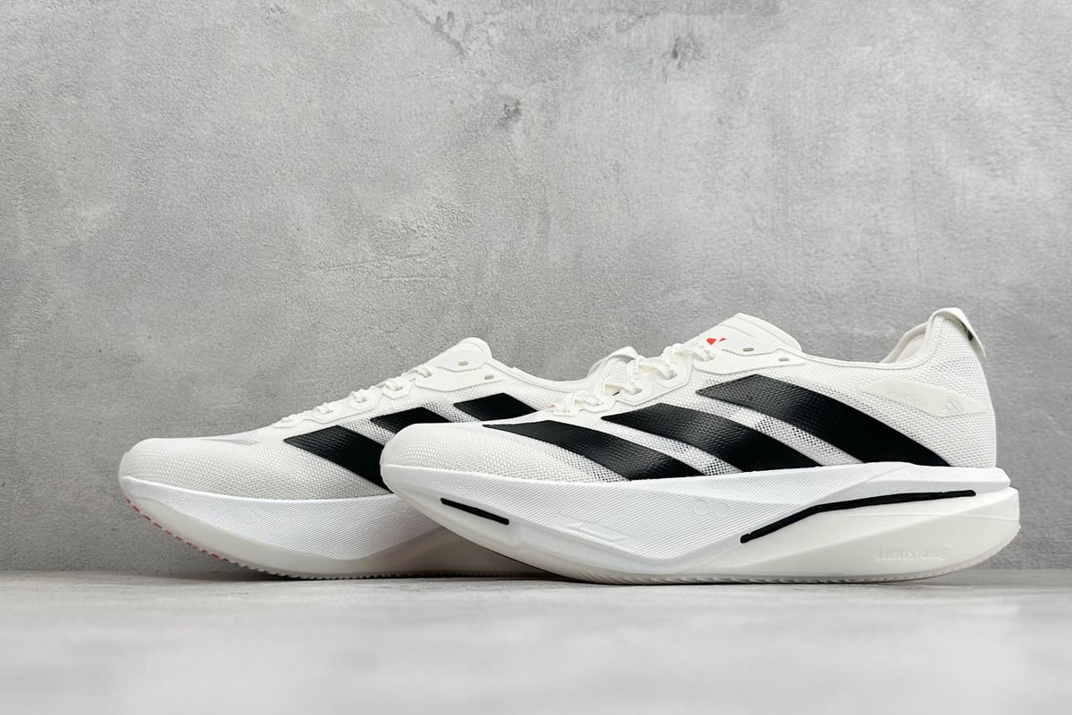 阿迪达斯 Adidas Zyrion Pro 阿迪透气缓震训练竞速跑步鞋 白黑 鞋跟实拍图
