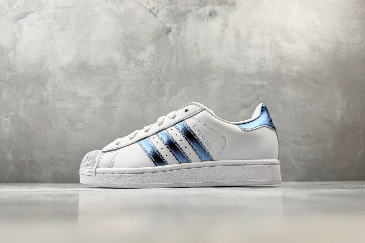 阿迪达斯 Adidas originals SUPERSTAR 2 白蓝 正面实拍图
