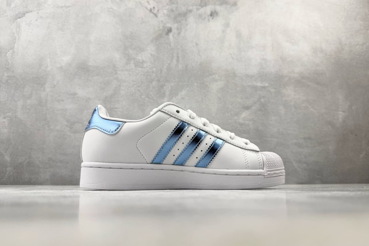 阿迪达斯 Adidas originals SUPERSTAR 2 白蓝 侧面实拍图