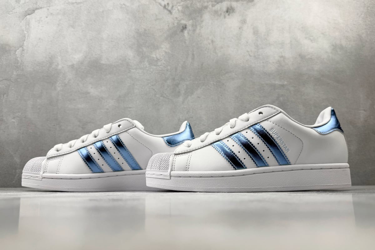 阿迪达斯 Adidas originals SUPERSTAR 2 白蓝 鞋跟实拍图