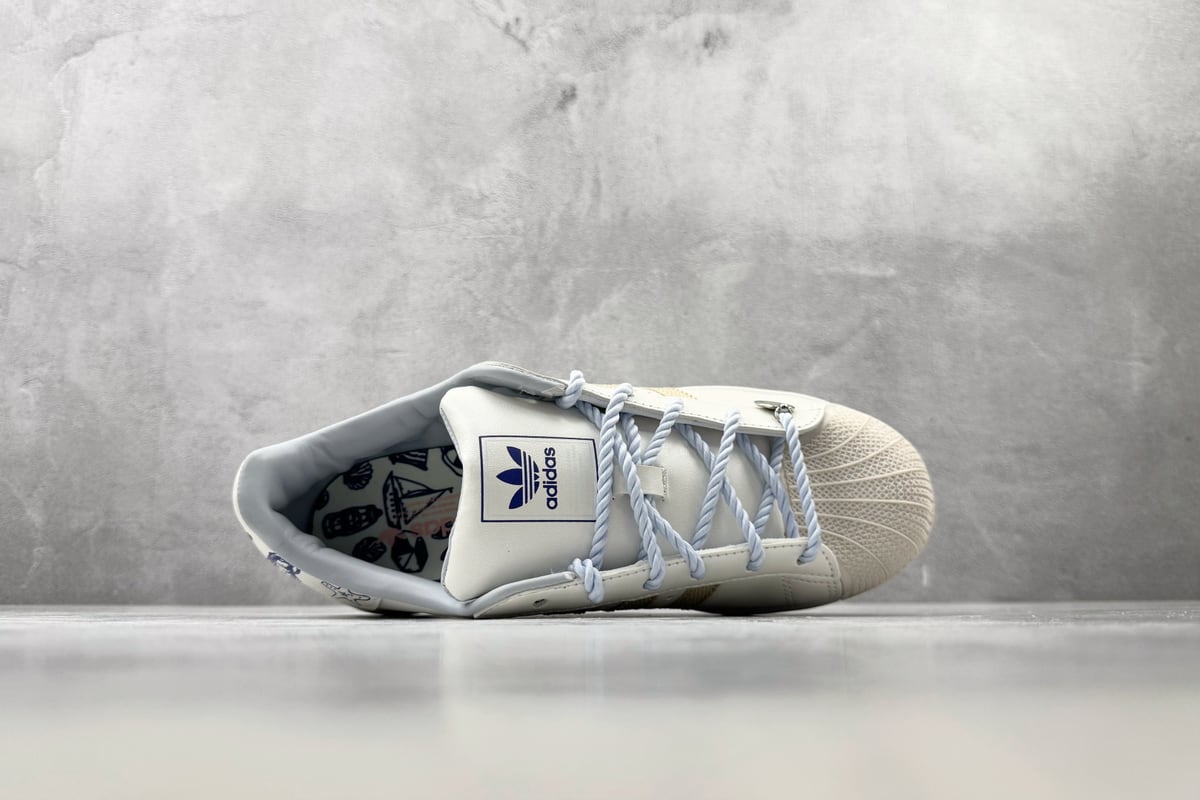 阿迪达斯 Adidas originals SUPERSTAR 2 亮白 背面实拍图
