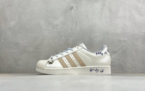 阿迪达斯Adidas Originals Superstar 贝壳头板鞋白蓝黑纯原版本 货号：LB9763-Size