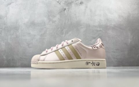 阿迪达斯Adidas originals SUPERSTAR 2 石英色粉米纯原版本 货号：LB9764
