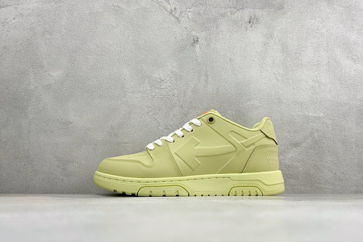 奥夫怀特 Off-White C/O VirGil Abloh 时尚百搭休闲鞋 黄绿 正面实拍图