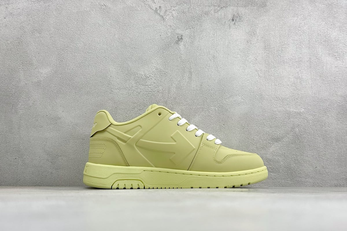 奥夫怀特 Off-White C/O VirGil Abloh 时尚百搭休闲鞋 黄绿 侧面实拍图