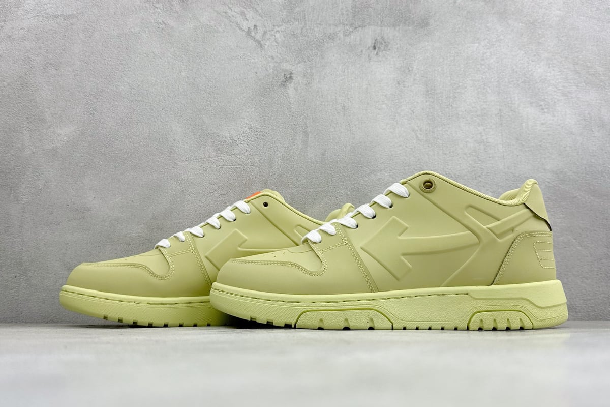 奥夫怀特 Off-White C/O VirGil Abloh 时尚百搭休闲鞋 黄绿 鞋跟实拍图