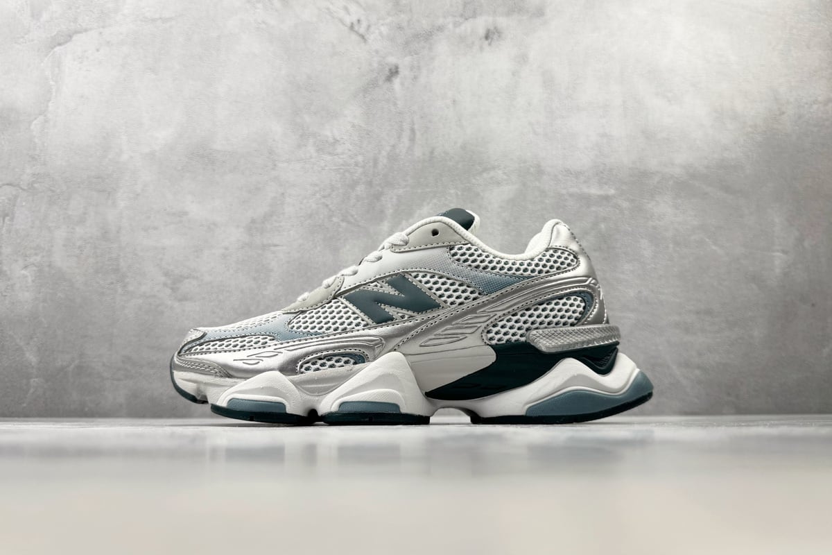 新百伦 New Balance NB 9060 白绿 正面实拍图