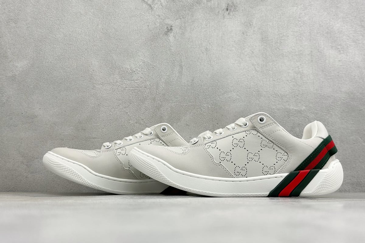古驰 Gucci 毒盒 白 鞋跟实拍图