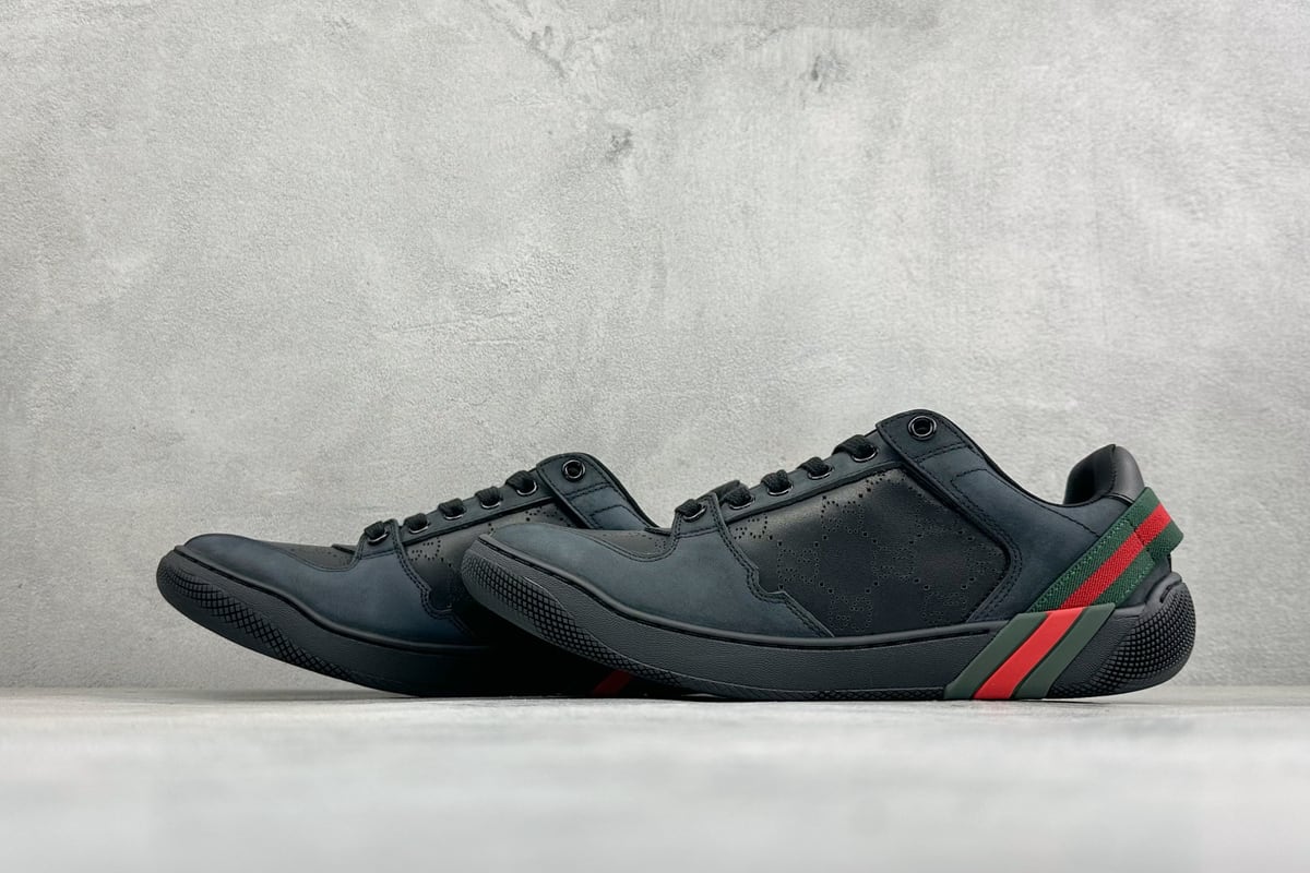 古驰 Gucci 毒盒 黑 鞋跟实拍图